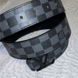 Louis Vuitton Black and Gray Checkered Belt Bag